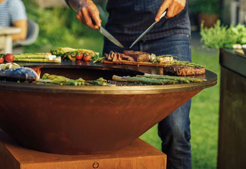 Wood-Fired Outdoor Cooking Tables
