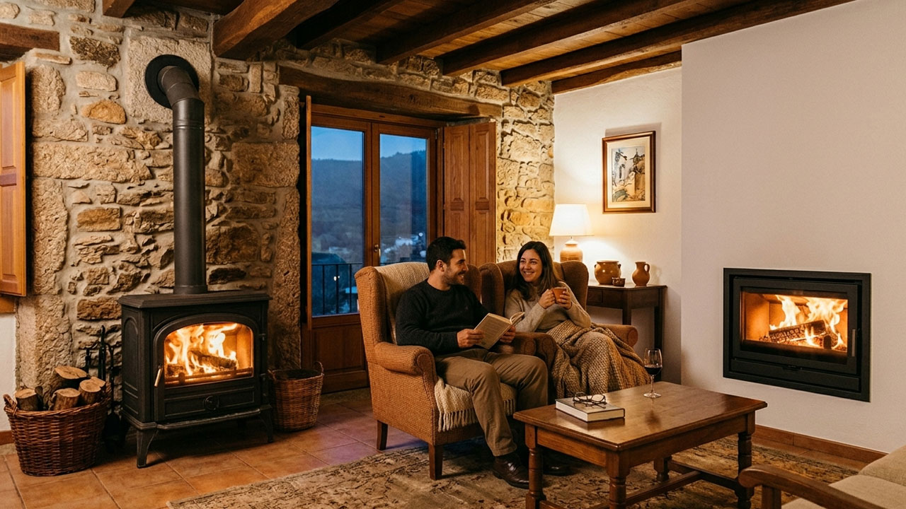 Wood stove and fireplace insert comparison for heating a home in Portugal